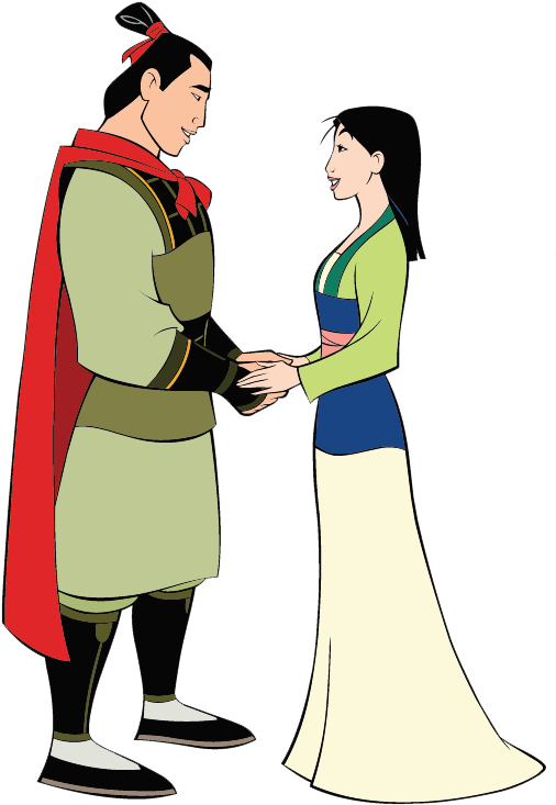Mulan & Shang Together Clipart - Li Shang Jpg Mulan (518x750), Png Download