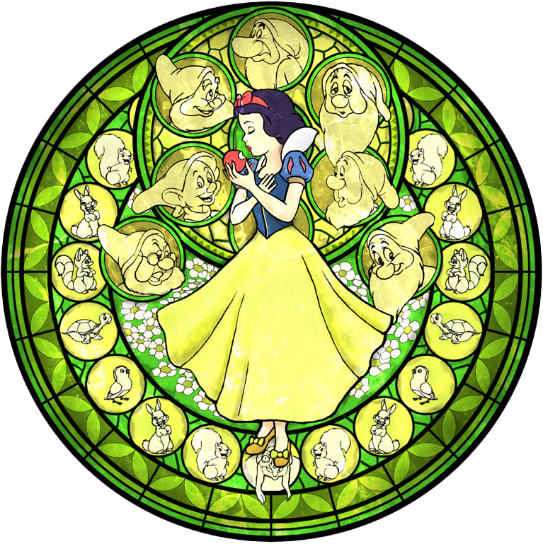 Station Of Awakening- Snow White Kh - Snow White Stained Glass (767x769), Png Download
