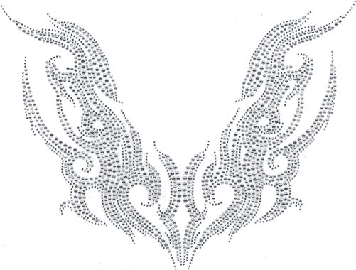 S4989 Clr<br>all Clear Flames V Neckline - Neckline (500x484), Png Download
