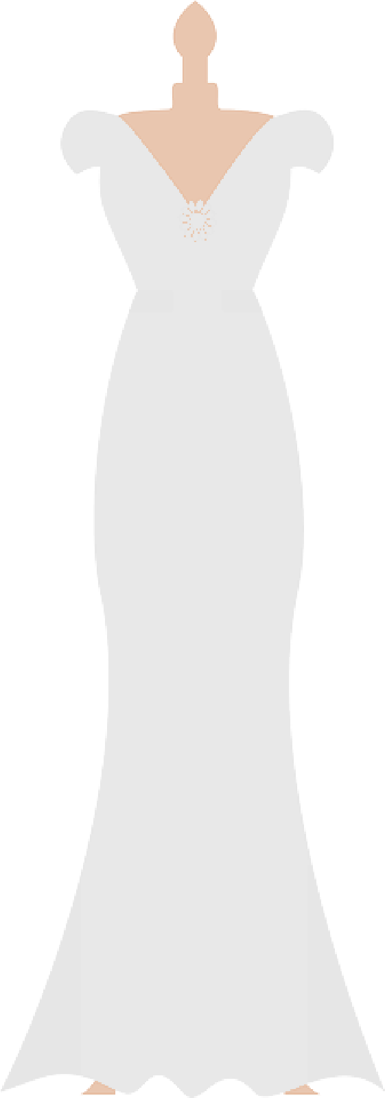 Clothes Clipart Mannequin - Vestido De Novia Vector Png (800x1600), Png Download