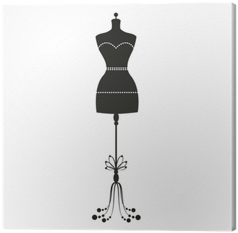Vector Vintage Tailor's Mannequin Canvas Print • Pixers® - Maniqui Vector (400x400), Png Download