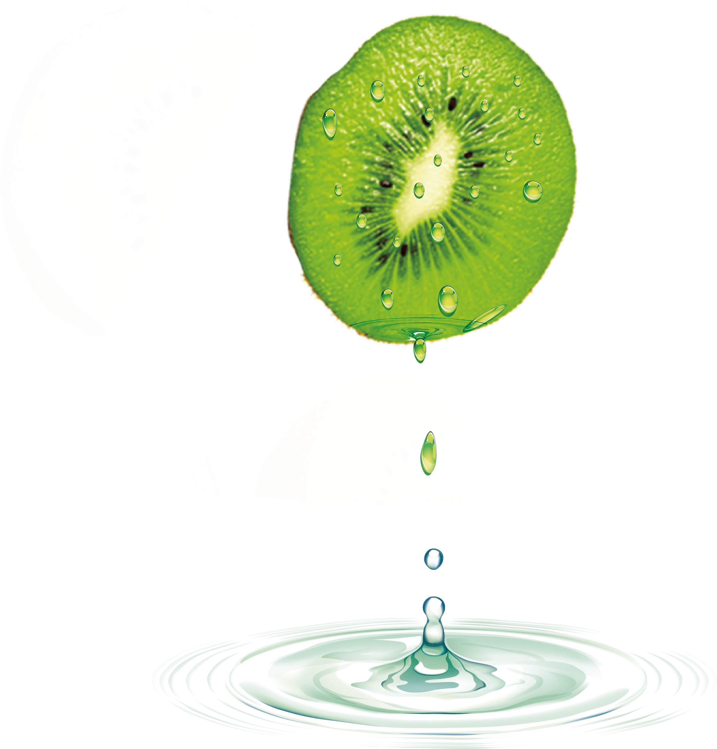 Kiwifruit Auglis - Dripping Fruit (3105x3420), Png Download