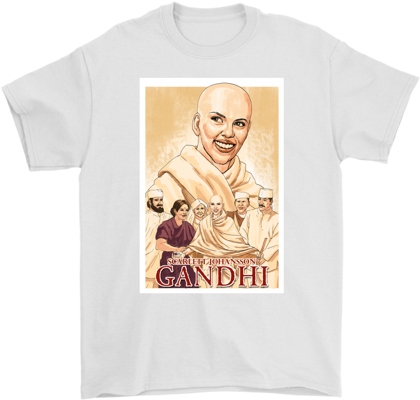 Scarlett Johansson Is Gandhi - Active Shirt (1024x1024), Png Download