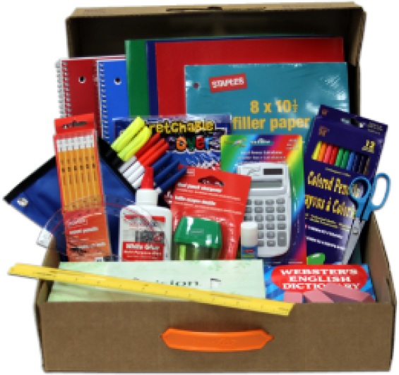 Junior High/high School Supply Kit - Back To School Supply Boxes (650x650), Png Download