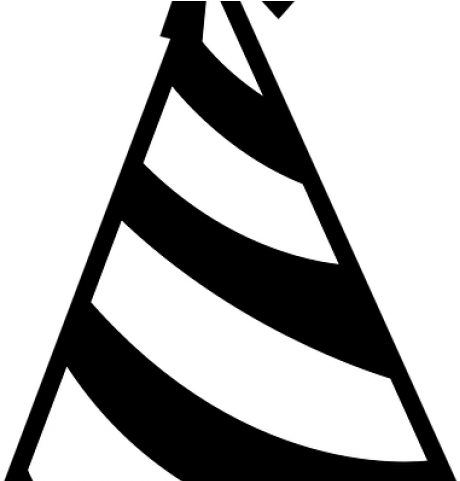 Birthday Hat Vector - Birthday Hat Clipart Black And White (640x480), Png Download