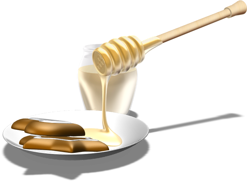 Wooden Honey Spoon - Honey (1024x768), Png Download