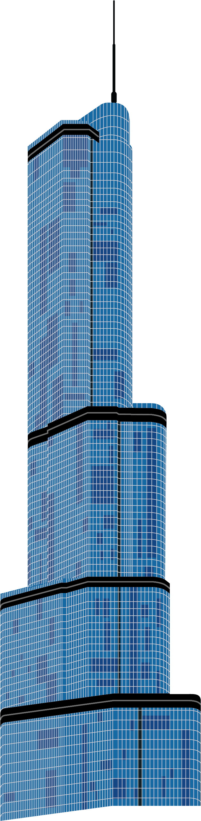 Trump Tower Png - Donald Trump Tower Transparent (704x2888), Png Download