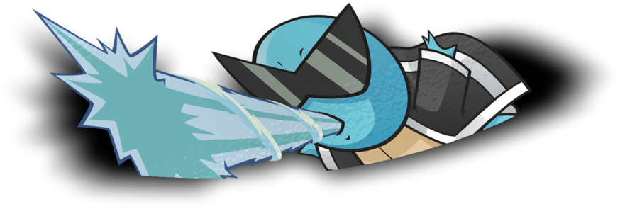Squirtle X Squad Peeker Sticker - Graphic Design (1280x1280), Png Download