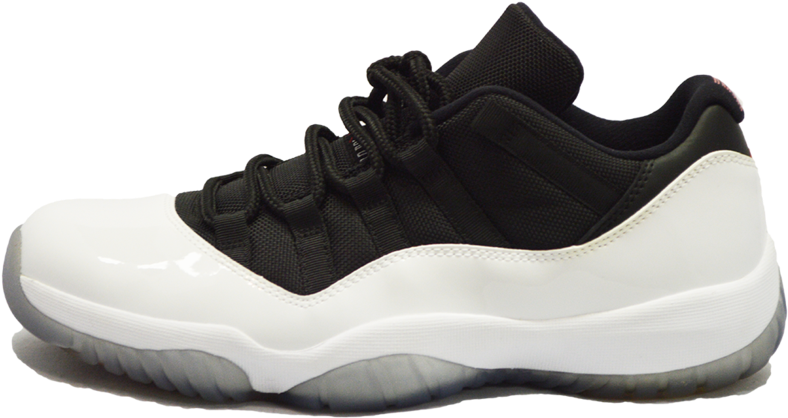 Air Jordan 11 Low - White And Black 11 (1024x681), Png Download