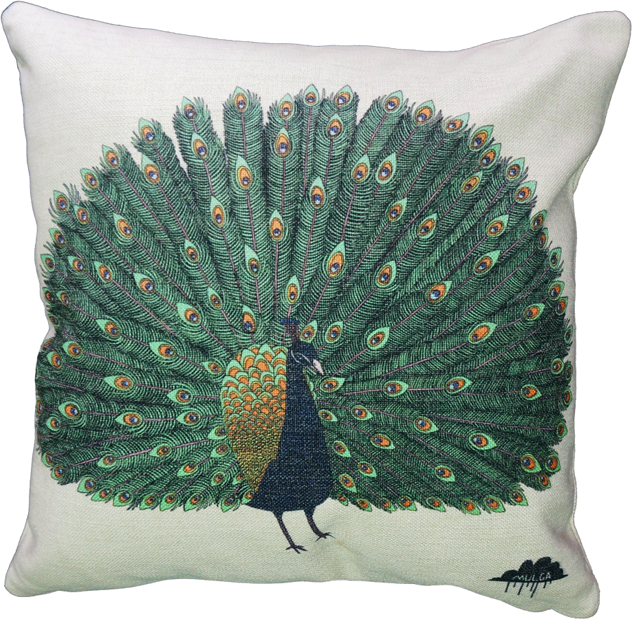 Pronger The Peacock- Cushion Cover - Cushion (1000x1420), Png Download