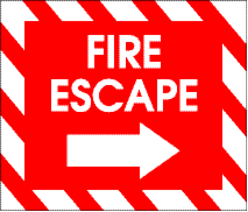 Share - Fire Escape Sign (842x720), Png Download