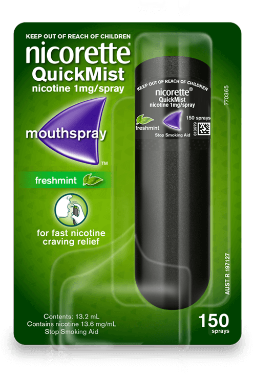 Nicorette Quicmist Freshmint - Vegan Nutrition (616x748), Png Download