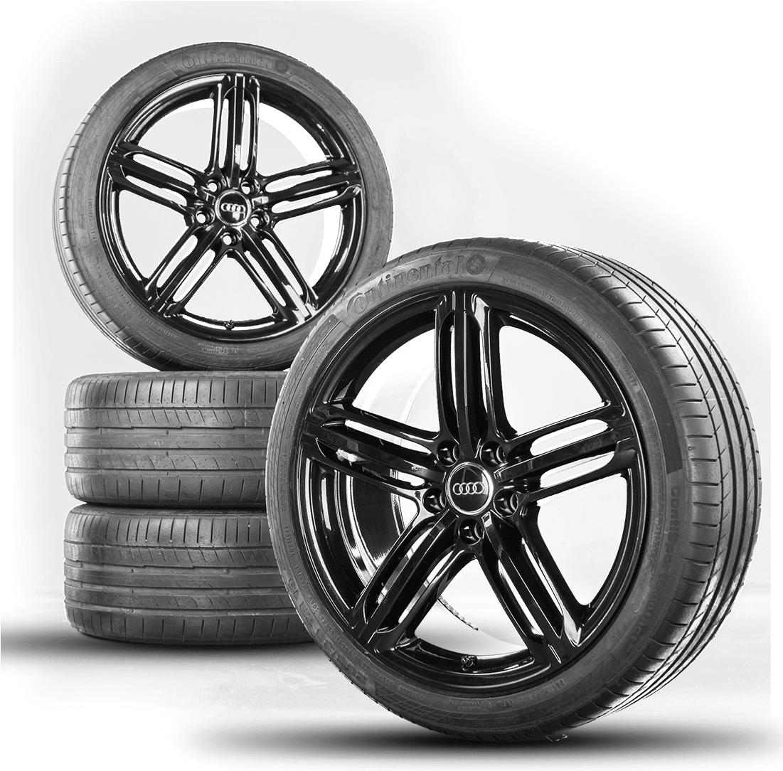 Audi Audi 19 Zoll Alufelgen A4 S4 B8 Segment S Line - Golf Brescia Wheel Black (1100x1100), Png Download