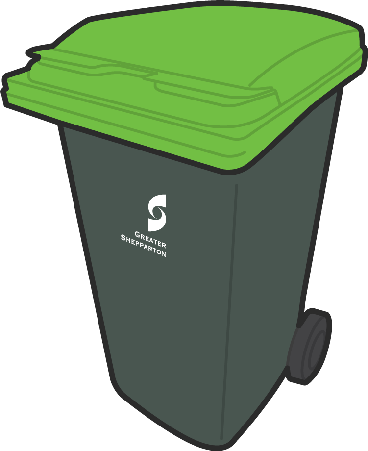 Greater Shepparton City Council - Green Lid Recycling Bin (800x958), Png Download