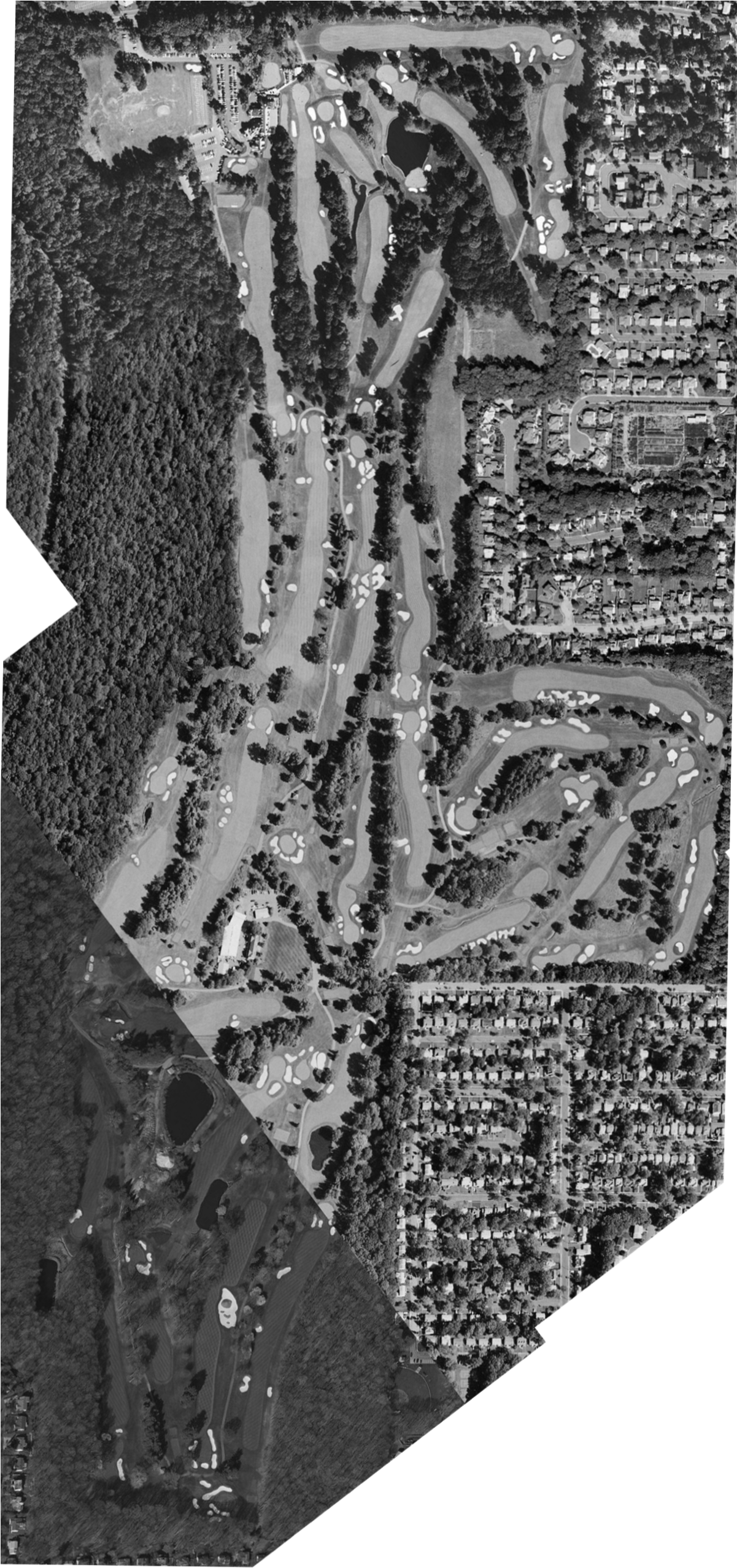 Aerial View 1954 V - Monochrome (1200x2564), Png Download