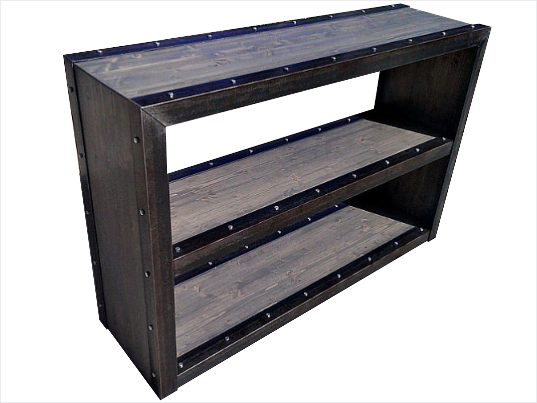 Modern Industrial Bookcase - Industrial Furniture Png (1071x803), Png Download