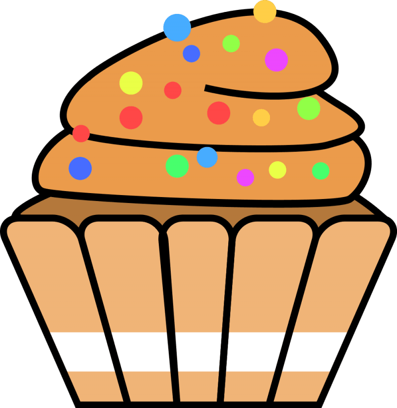 Jpg Library Download Cupcakes Cupcake Free Baked Goods - Clip Art Sweet Foods (800x822), Png Download