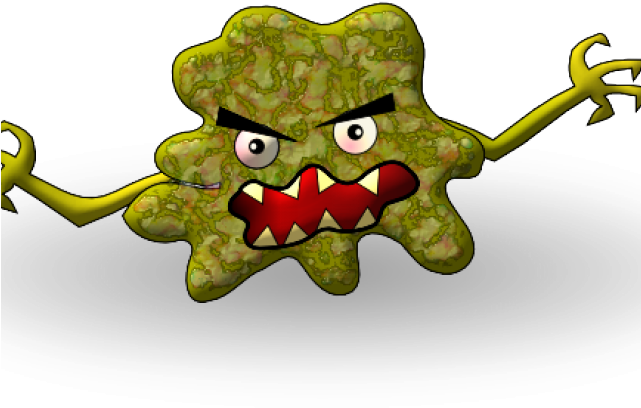 Bacteria Clipart Germ - Cartoon Virus (640x480), Png Download