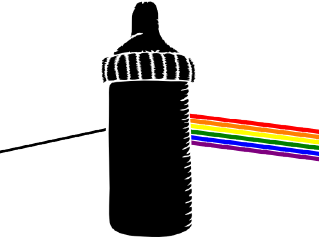Pink Floyd Clipart Dark Side The Moon - Pink Baby Bottle Clip Art (640x480), Png Download