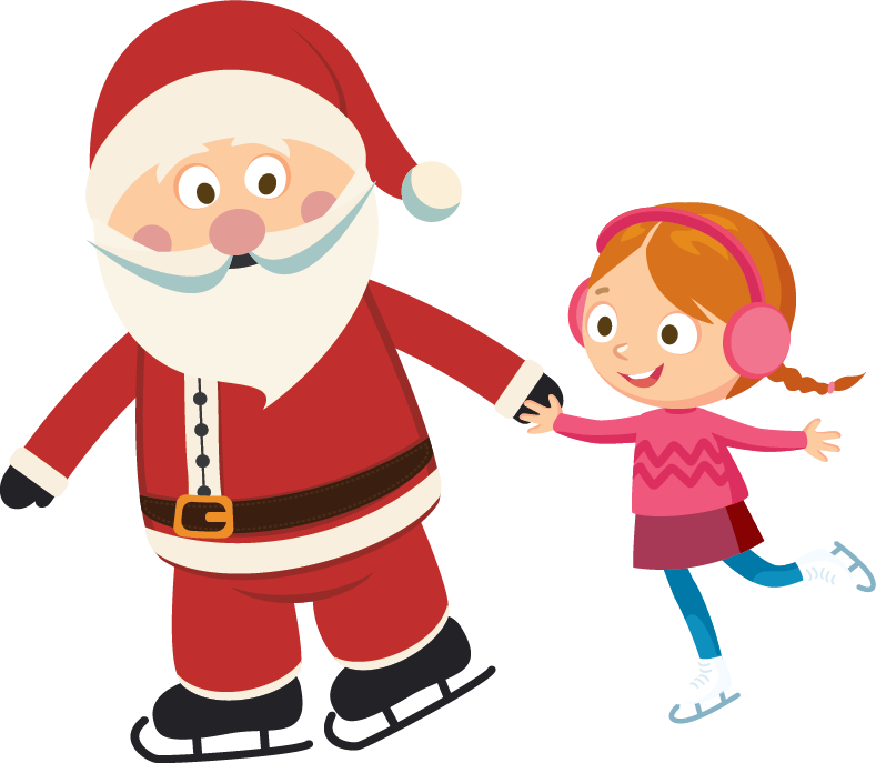 Ice Skate With Santa, Get A Photo Taken, Create Some - Ice (789x687), Png Download