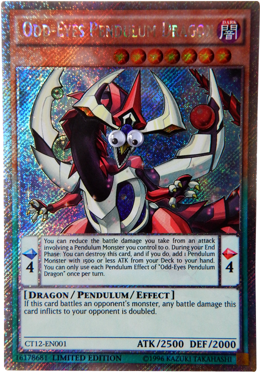 Odd-eyes Pendulum Dragon With Googly Eyes - Odd Eyes Pendulum Dragon (569x800), Png Download