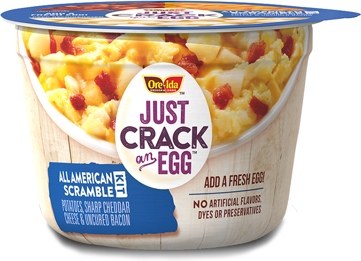 All American Scramble - Ore Ida Just Crack An Egg (781x545), Png Download