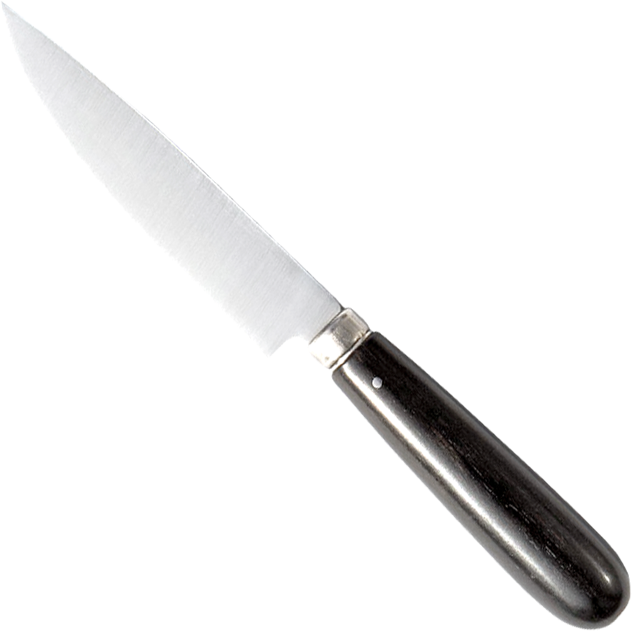 Pallares Black Table & Kitchen Knife 10cm - Serrated Knife For Bread (900x900), Png Download