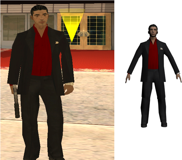 [rel] Elegant Italian Mobster - Sindacco Skin Mod (640x527), Png Download