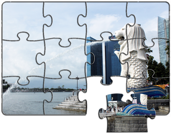 Home / Festive Themes / National Day / Merlion Jigsaw - 魚尾 獅 雄 獅 旅遊 (600x600), Png Download