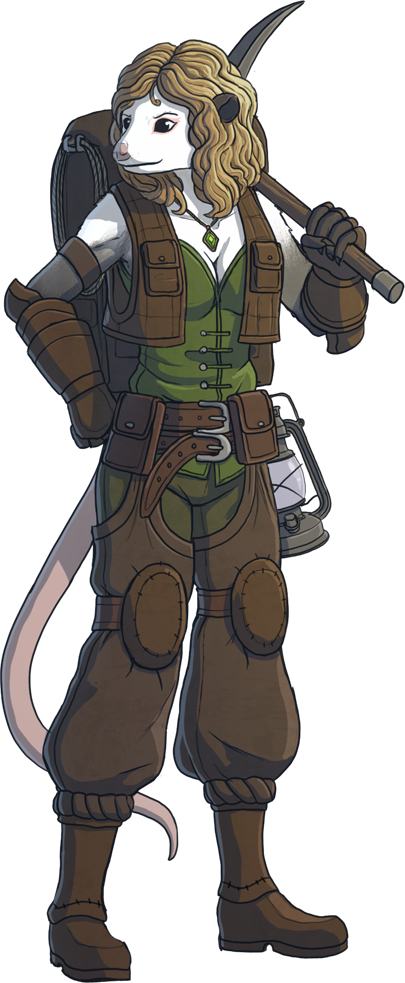 [art] Belladonna Amberheart, Opossum Explorer - Illustration (405x983), Png Download