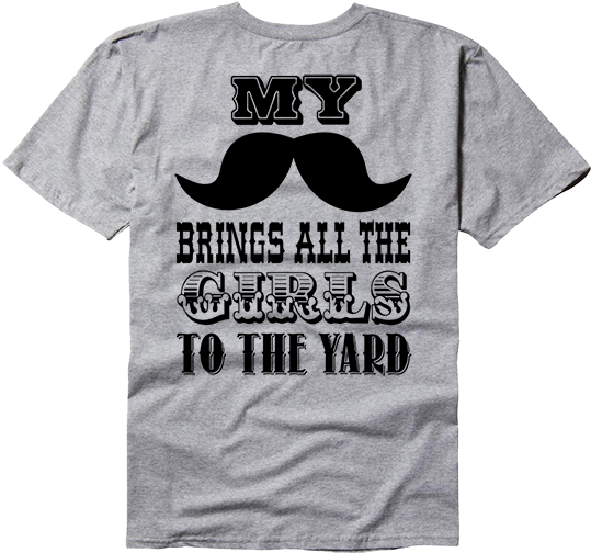 My Mustache Brings All The Girls To The Yard - You Touch My Beard I Touch Your Butt (600x584), Png Download