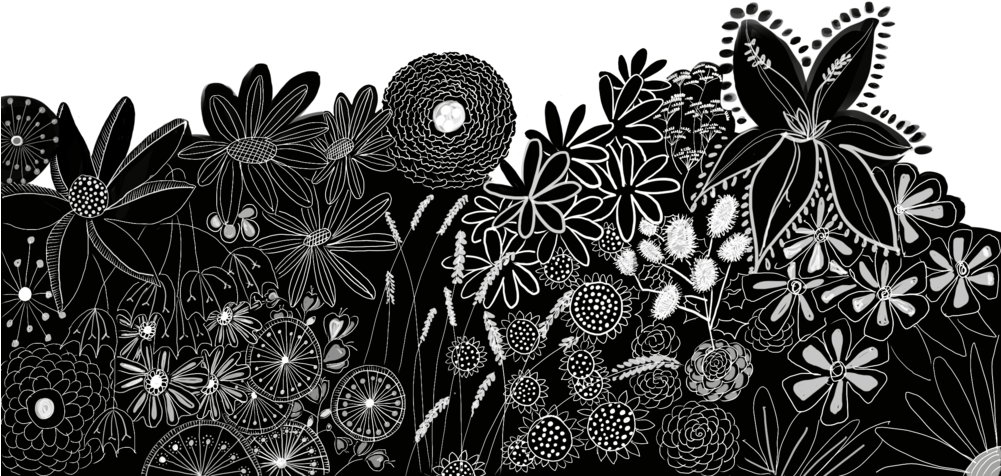 Flowers - Monochrome (1000x1415), Png Download