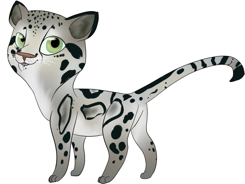 Clouded Leopard By Silver Storm Dragon - Cartoon (1009x758), Png Download