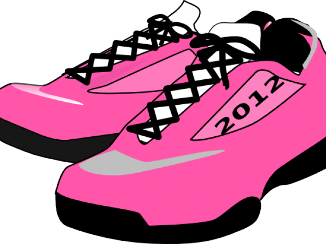 Running Shoes Clipart Pink Sneaker - Transparent Background Clipart Shoes (640x480), Png Download