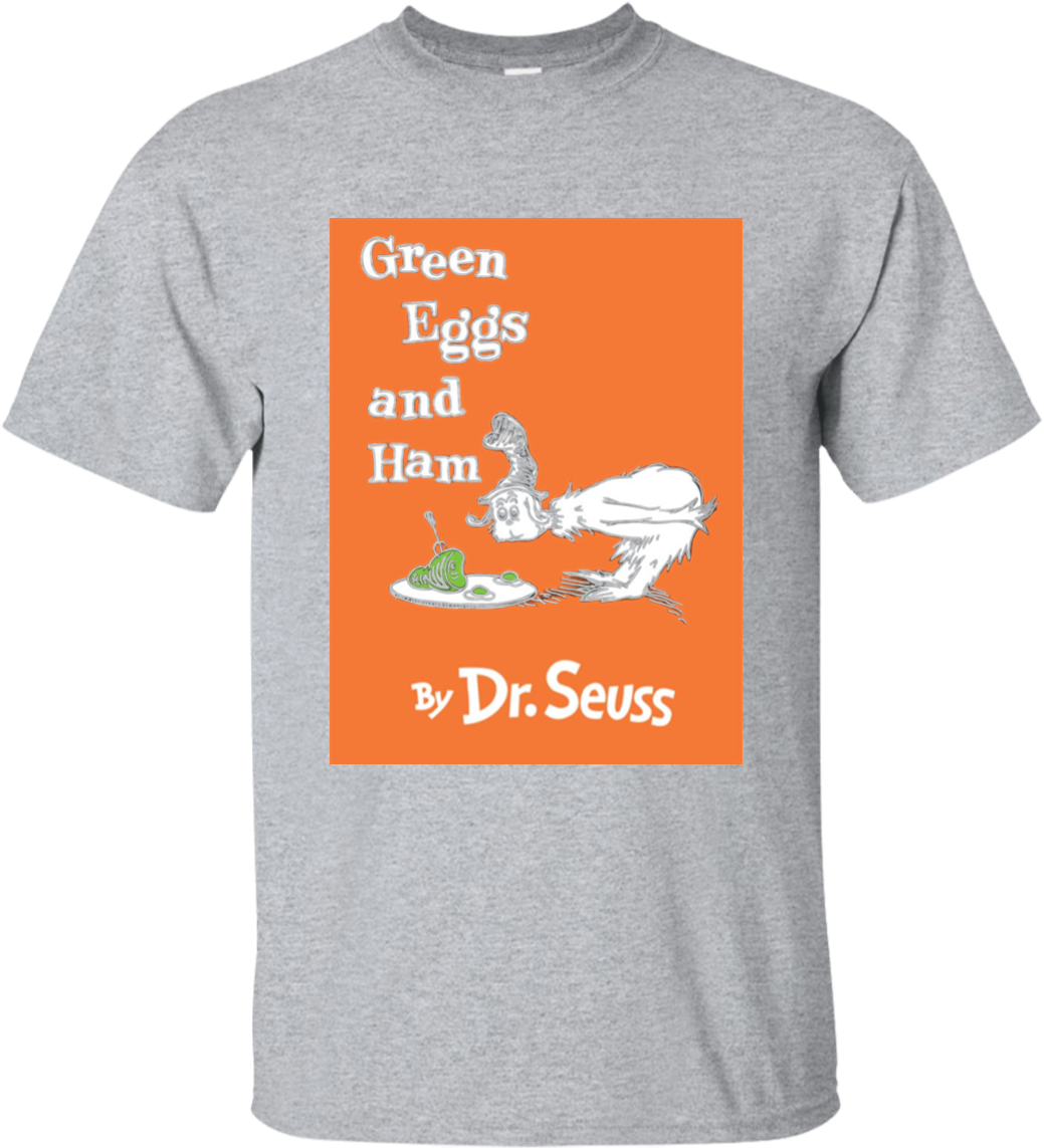 Seuss Green Eggs And Ham Book Cover Ultra Cotton T-shirt - Funny Pics About The Cowboys (1155x1155), Png Download