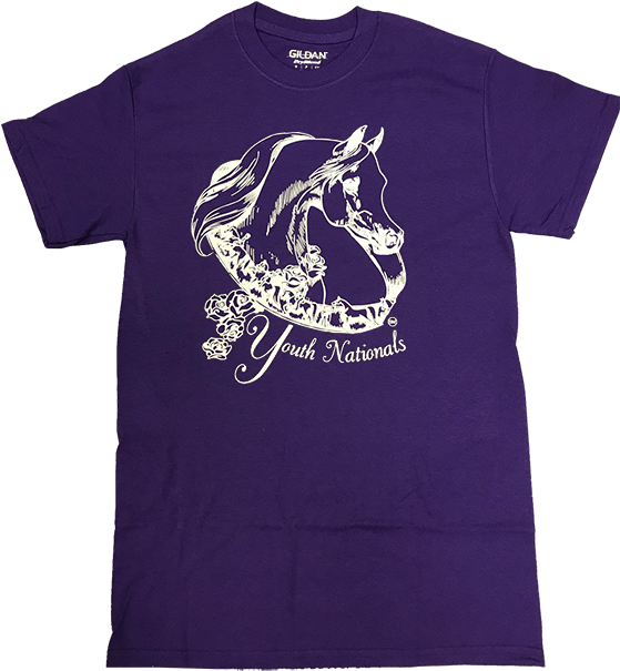 Youth Nationals Purple Tee - Stallion (576x638), Png Download