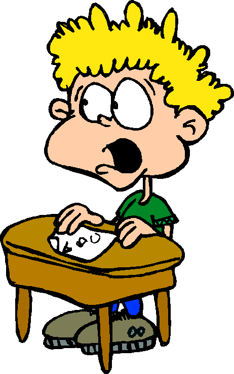 Nervous Person Clipart - Animated Student (462x736), Png Download