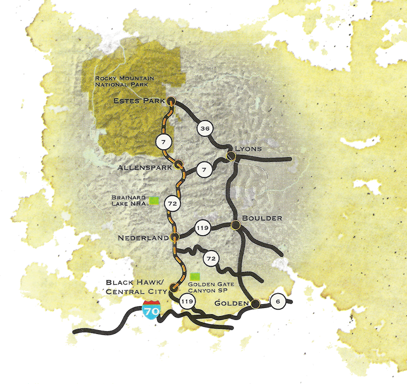 Peak To Peak Byway (814x769), Png Download