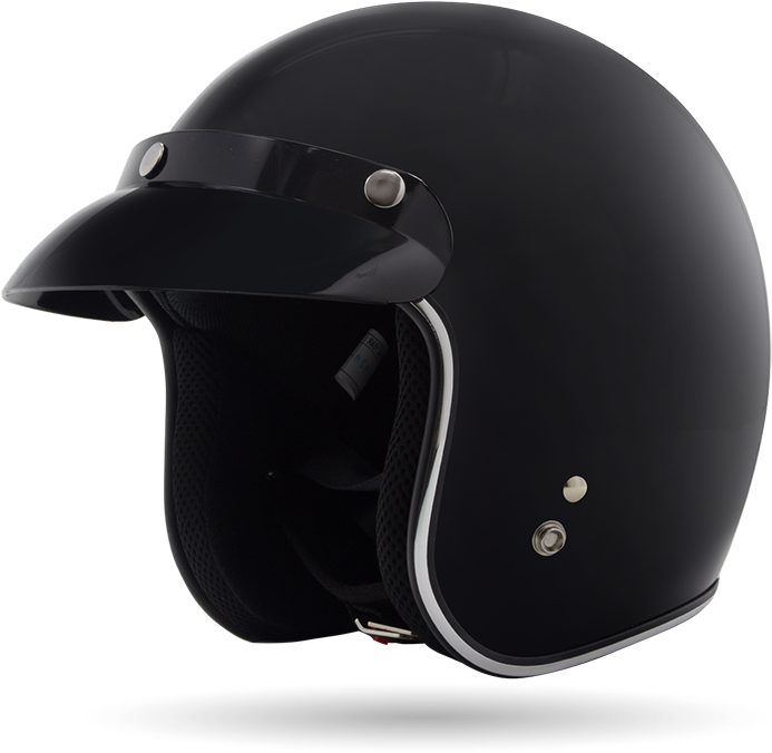 Five-o Black - Motorcycle Helmet (800x800), Png Download