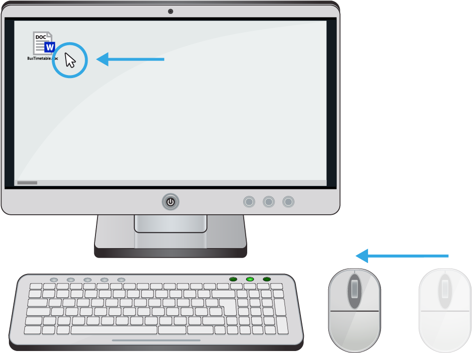 A Diagram With A Computer Showing How The Cursor Moves - Personal Computer (1100x800), Png Download