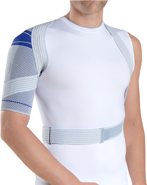 Omotrain Shoulder Brace Wearing Arm Sling - Orthese 2 Epaule (630x600), Png Download