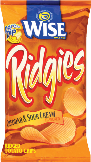 Potato Chips Clipart Bowl Chip - Ridgies Sour Cream And Onion (750x750), Png Download