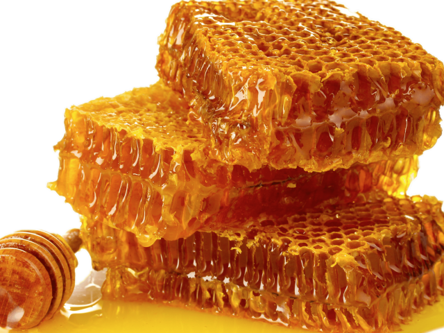 Honeycomb Clipart Dripping - Cera De Miel De Abeja (640x480), Png Download