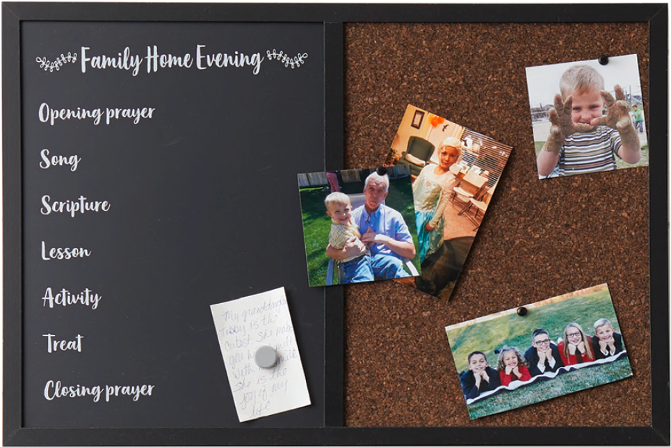 Family Home Evening Corkboard - Photographic Paper (1000x1000), Png Download