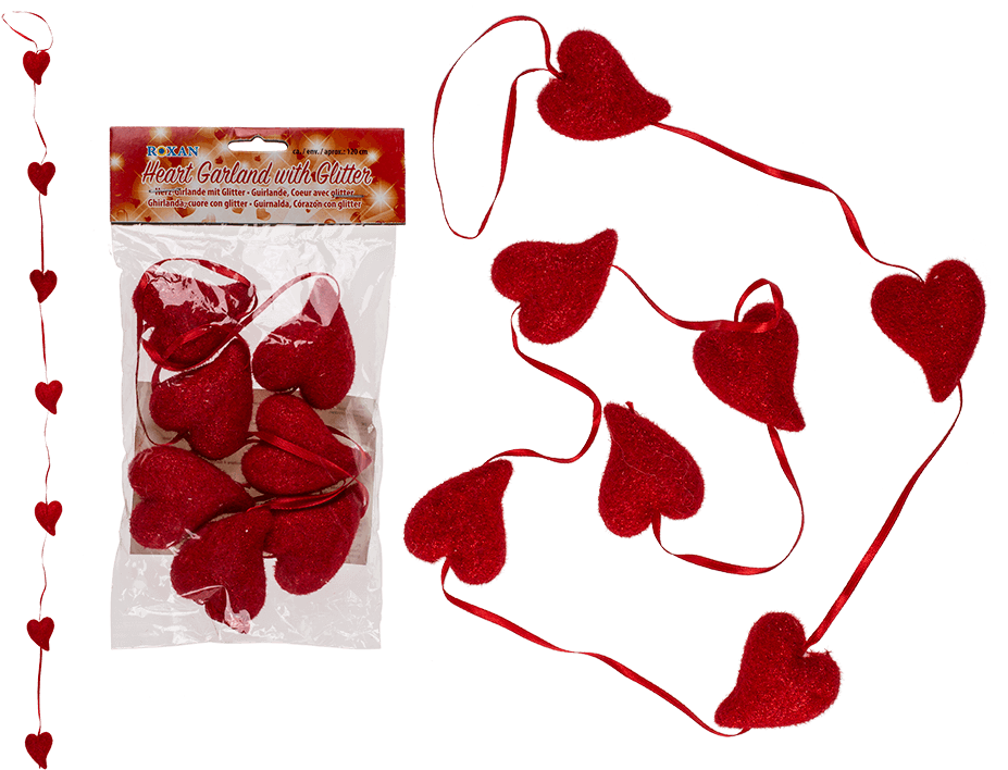 Plastic Garland - Heart (945x709), Png Download