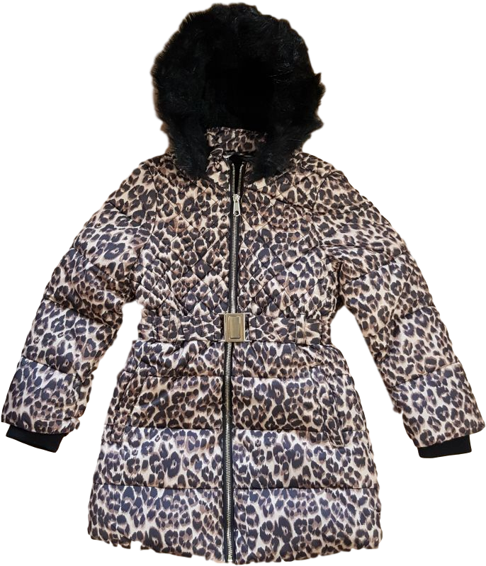 Older Girls Winter School Coat With Hood - Hoodie (751x873), Png Download