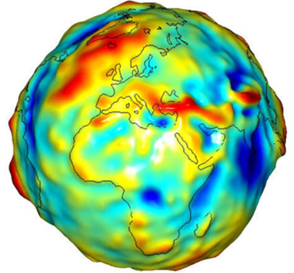Earth Gravity Model - Gravitational Earth (1189x1000), Png Download