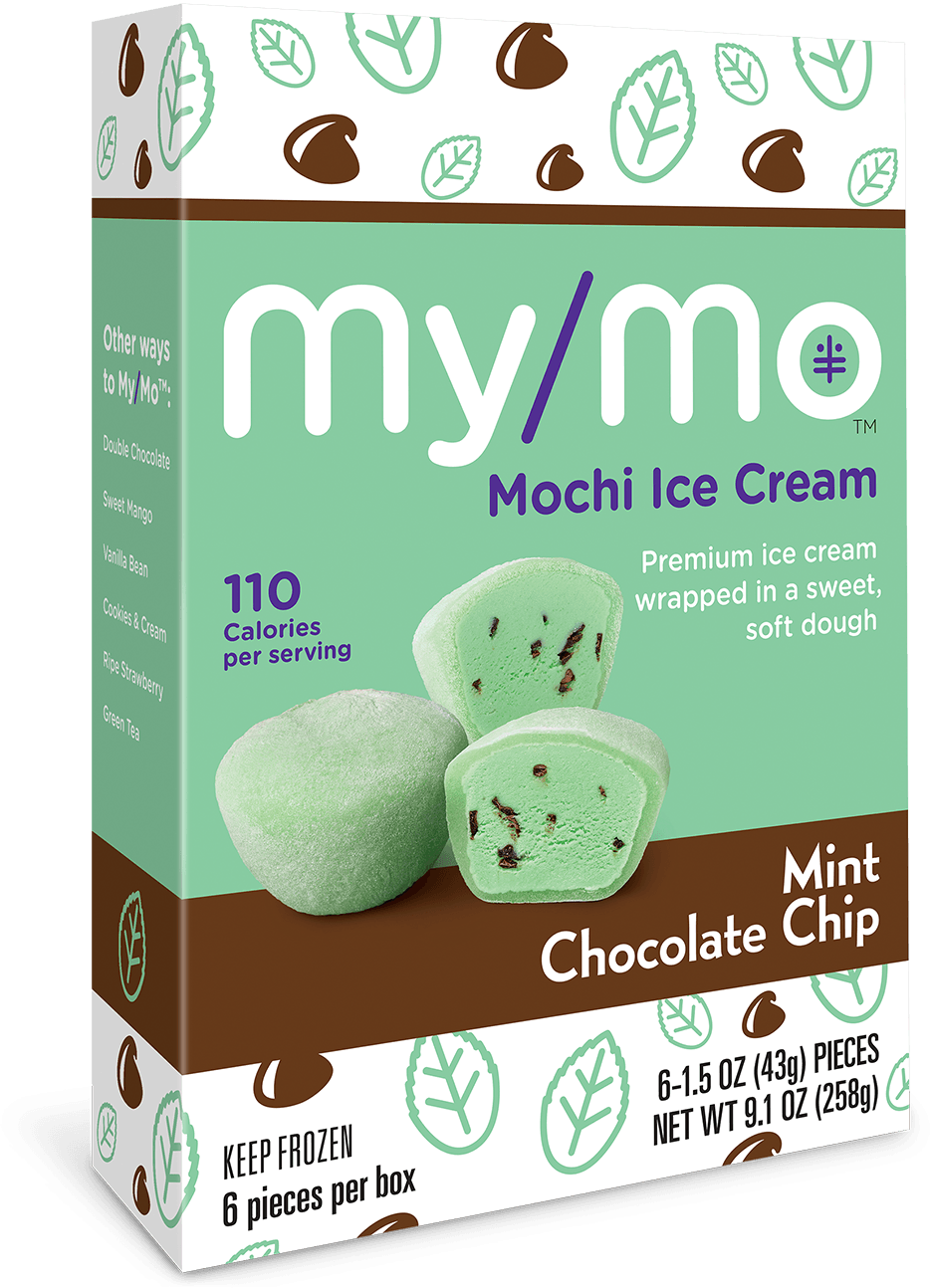 Mint Chocolate Chip - Strawberry Mochi Ice Cream (934x1294), Png Download