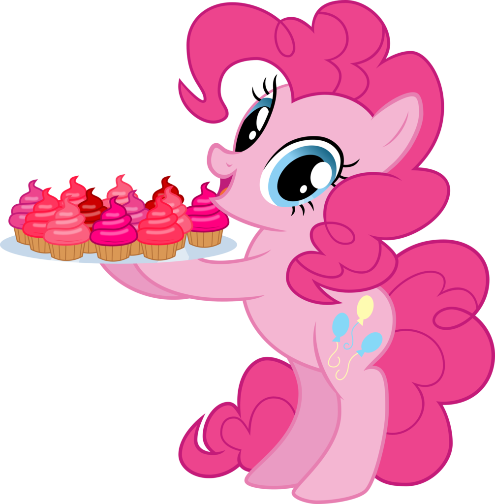 Comments - Pinkie Pie Holding Cupcakes (1006x1024), Png Download