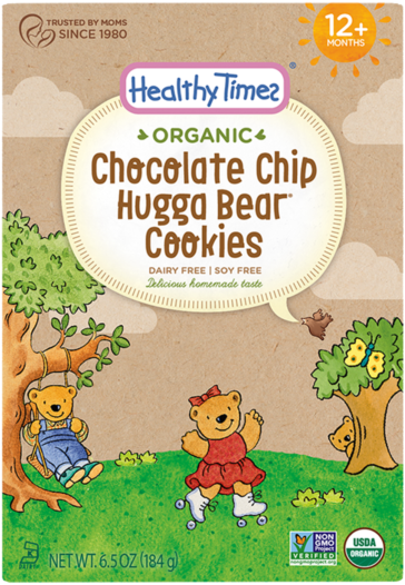Organic Chocolate Chip Hugga Bear Cookies - Healthy Times (600x600), Png Download